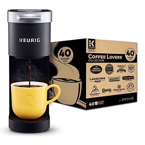 Keurig K-Mini Coffee Maker, Black With Coffee Lovers 40 Count V