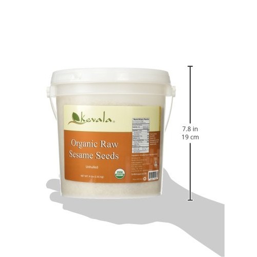 Kevala Organic Raw Sesame Seeds 4Lbs White