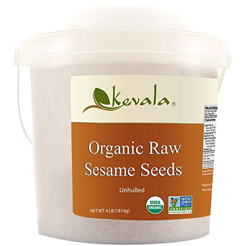 Kevala Organic Raw Sesame Seeds 4Lbs White