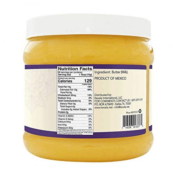 Kevala Ghee - Clarified Butter 2 Lb