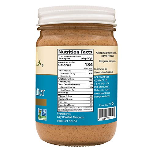Kevala Almond Butter Creamy, 12 Ounce