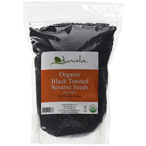 Kevala Organic Black Sesame Seeds 1 Lb Toasted