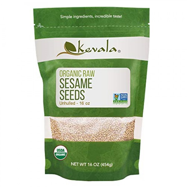 Kevala Organic Raw Sesame Seeds 1Lb