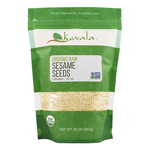 Kevala Organic Raw Sesame Seeds Unhulled, 2 Pound