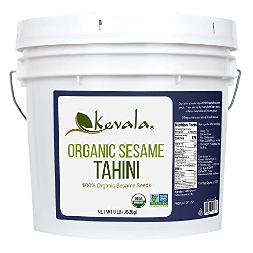 Sesame Organic Tahini Bulk, Kevala, 8 Lb Pail Sesame Organic Tahini Bulk, Kevala, 8 Lb Pail