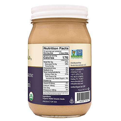 Kevala Organic Sesami Tahini, 16 Ounce