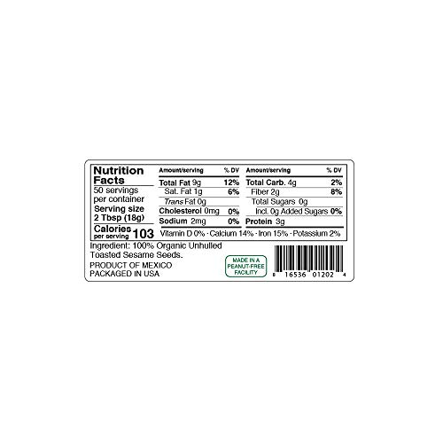 Kevala Organic Toasted Sesame Seeds 2Lbs