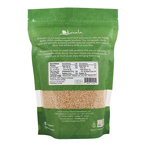 Kevala Organic Toasted Sesame Seeds 2Lbs