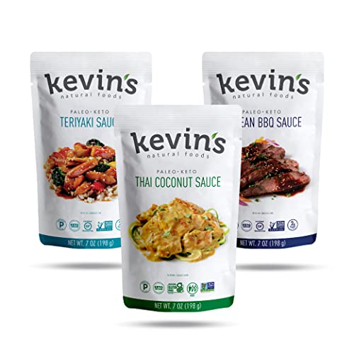 Kevins Natural Foods Keto And Paleo Simmer Sauce Variety Pack -