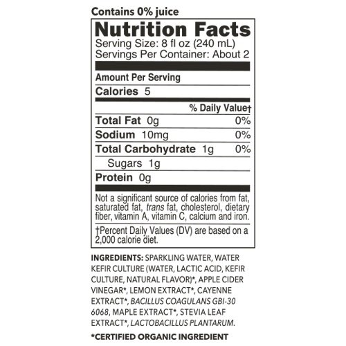 Kevita Lemon Cayenne Sparkling Probiotic, 15.2 Ounce Pack Of 6