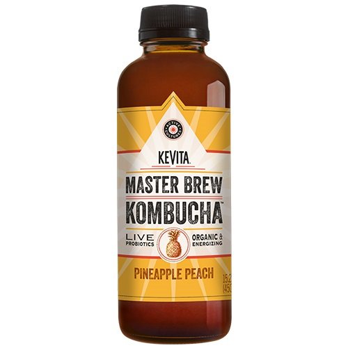 Kevita Master Brew Kombucha Pineapple Peach, 15.2 Ounce Pack Of 6
