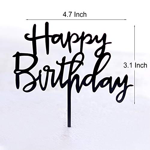 Kewind 12 Pack Happy Birthday Cake Topper, Acrylic Birthday Cupc