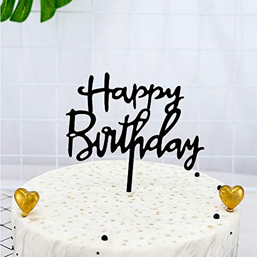 Kewind 12 Pack Happy Birthday Cake Topper, Acrylic Birthday Cupc