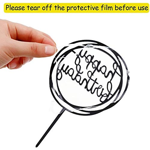 Kewind 12 Pack Happy Birthday Cake Topper, Acrylic Birthday Cupc