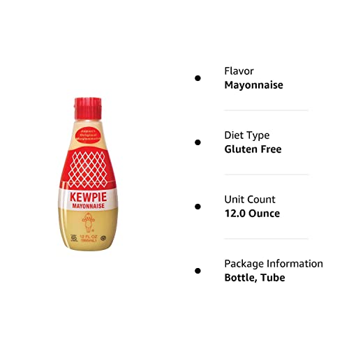 Kewpie Mayonnaise, Japanese Style Mayo Sandwich Spread Squeeze B...