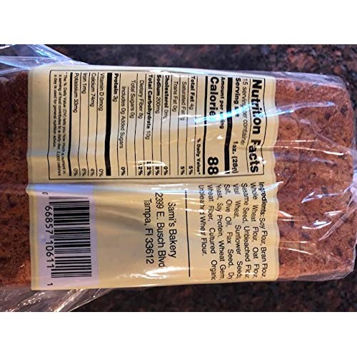 Samis Locarb 7-Grain Fiber Bread 2G Net Carb Keto Bread