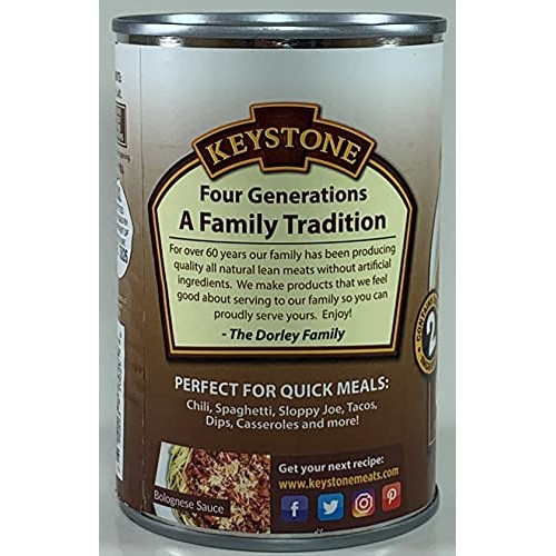 Keystone Meats All Natural Canned Beef, Ground, 14 Ounce Pack o... Keystone Meats All Natural Canned Beef, Ground, 14 Ounce Pack o...