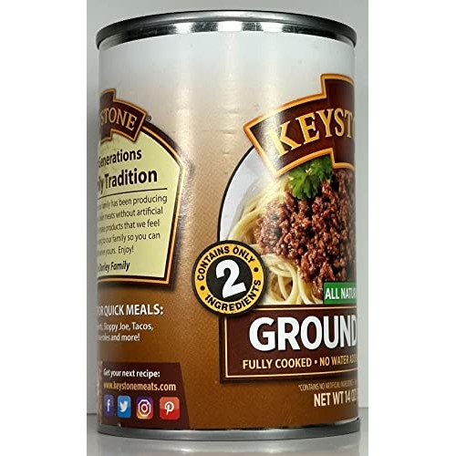Keystone Meats All Natural Canned Beef, Ground, 14 Ounce Pack o... Keystone Meats All Natural Canned Beef, Ground, 14 Ounce Pack o...