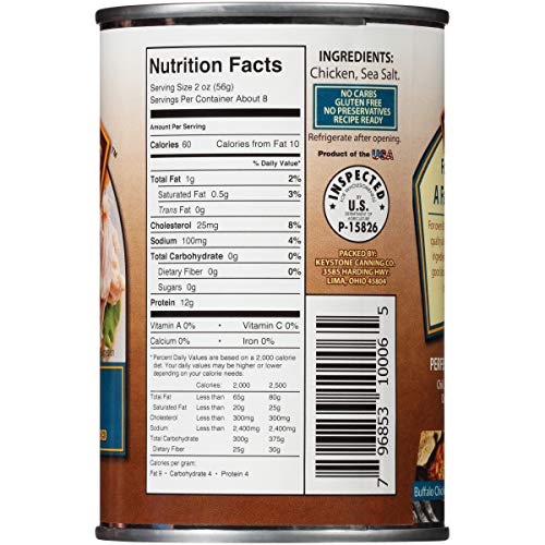 Keystone Meats All Natural Canned Chicken, 14.5 Ounce