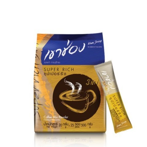 Khao Shong Thai Instant Coffee Powder Super Rich Coffee Mix 3 In