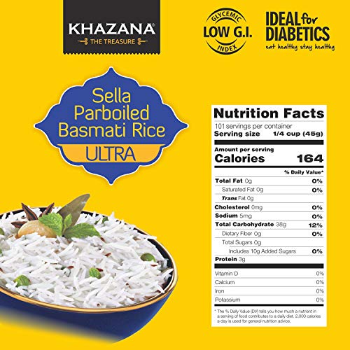Khazana Premium Ultra Long Parboiled Basmati Rice - 10Lb Reseala