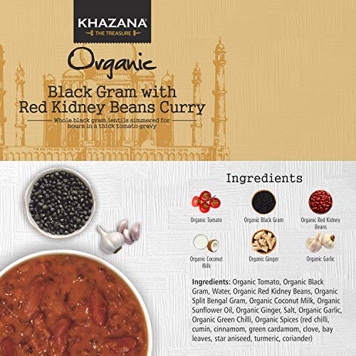 Vegan Organic Ready To Eat Indian Meals 6-Pack - Black Gram W/