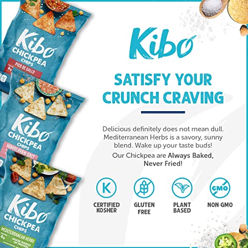 Kibo Chickpea Chips - High Protein/Fiber, Plant-Based, Cert. Glu...