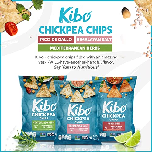 Kibo Chickpea Chips - High Protein/Fiber, Plant-Based, Cert. Glu...