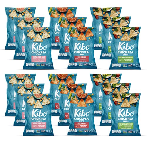 Kibo Chickpea Chips - High Protein/Fiber, Plant-Based, Cert. Glu...