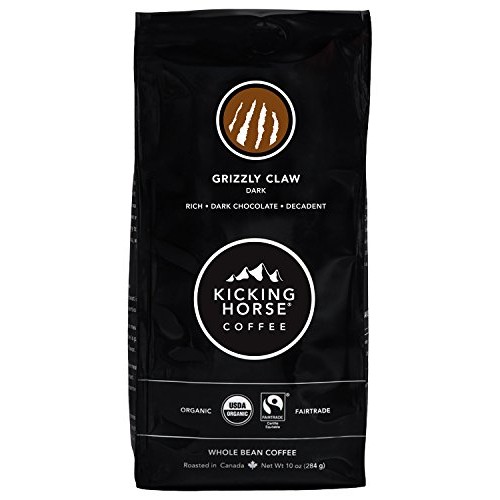 Kicking Horse Coffee, Grizzly Claw, Dark Roast, Whole Bean, 10 O