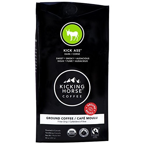 Kicking Horse Coffee, Kick Ass, Dark Roast, Ground, 10 Oz - Cert