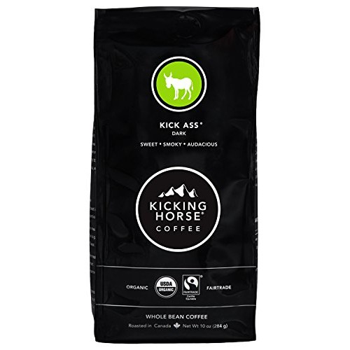 Kicking Horse Coffee, Kick Ass, Dark Roast, Whole Bean, 10 Oz