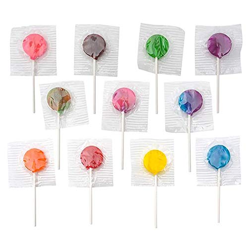 Kicko Assorted Colorful Lollipops - Pack Of 140 Citrus Hard Cand