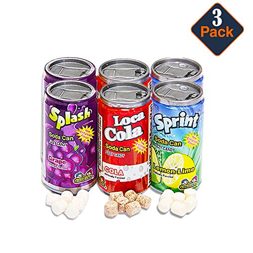 Soda Can Fizzy Candy Value Pack -- 3 Six-Packs 18 Cans Total, C Soda Can Fizzy Candy Value Pack -- 3 Six-Packs 18 Cans Total, C