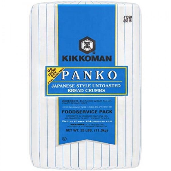 Kikkoman Panko Japanese Style Untoasted Bread Crumb, 25 Pound -