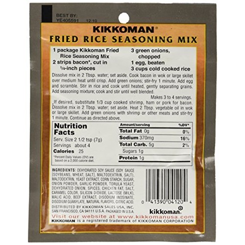 Kikkoman Fried Rice Seasoning Mix, 1-Ounce Pack Pack Of 24