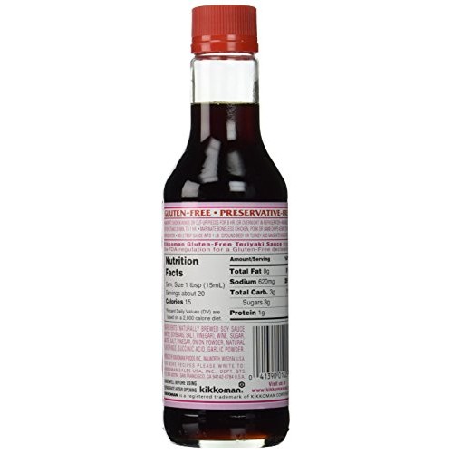 Kikkoman Gluten Free Teriyaki Sauce, 10 Ounce, One Pack Kikkoman Gluten Free Teriyaki Sauce, 10 Ounce, One Pack