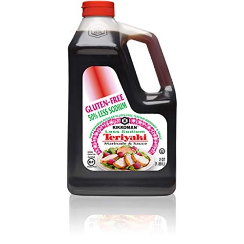 Kikkoman Less Sodium Gluten-Free Gourmet Teriyaki Marinade And S