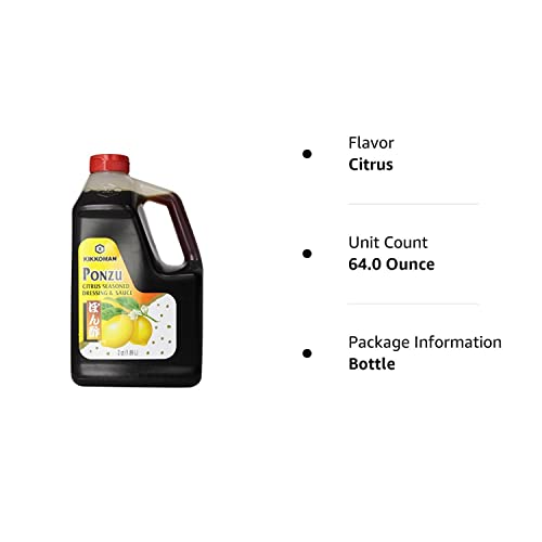 Kikkoman Ponzu Soy Sauce Food Service, Citrus,64 Ounce