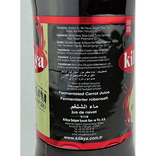 Kilikya Traditional Turnip Carrot Juice Turkish Hot, Pack O