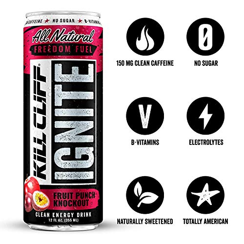 Kill Cliff Ignite Fruit Punch Knockout Clean Energy Drink Natura