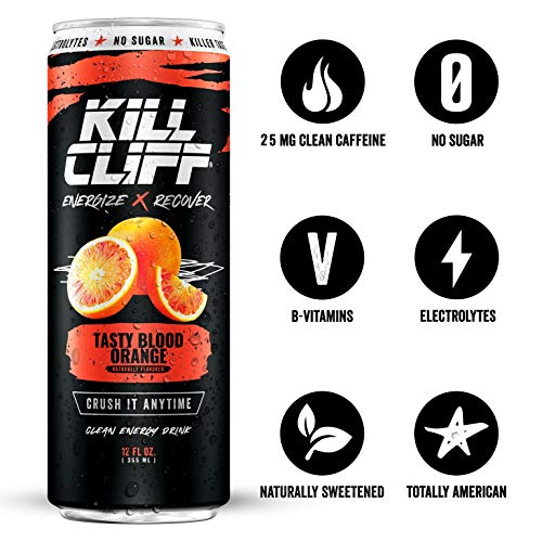 Kill Cliff Recovery Drink, Blood Orange, 12 Oz Cans, 12 Count -