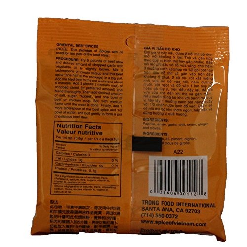 Oriental Vietnamese Beef Stew Spices Seasoning Pack Of 3 - Gia
