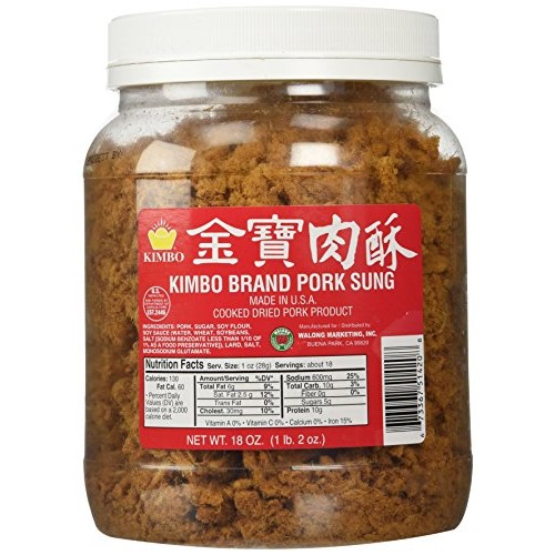 Kimbo Brand Sung Cooked Dried Pork 18 Oz 1Lb, 2Oz