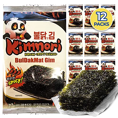 Kim Nori Seasoned Seaweed Snacks - Flaming Hot Spicy Flavor 12 I