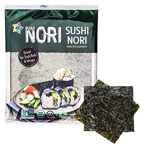 Organic 10 Full Size Sheet Kimnori Sushi Nori Premium Roasted Se