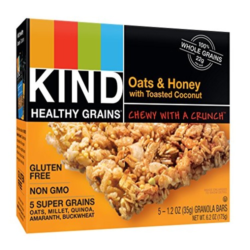 Kind Healthy Grains Bars, Oats &Amp; Honey With Toasted Coconut, Non