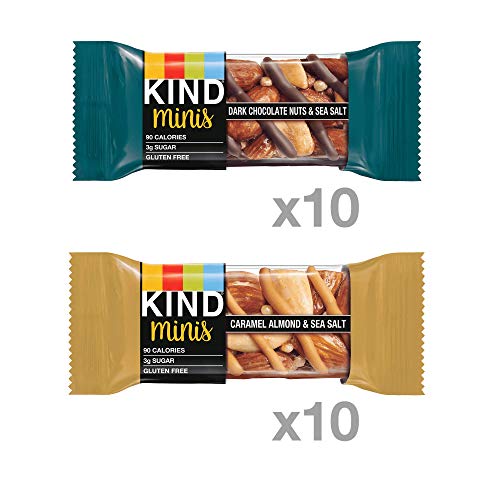 KIND Bar Minis, Dark Chocolate Nuts & Sea Salt / Caramel Almond ...