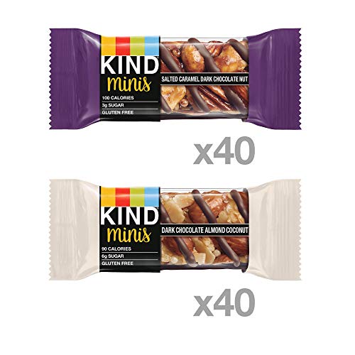 KIND Bar Minis, Salted Caramel Dark Chocolate Nut & Dark Chocola...