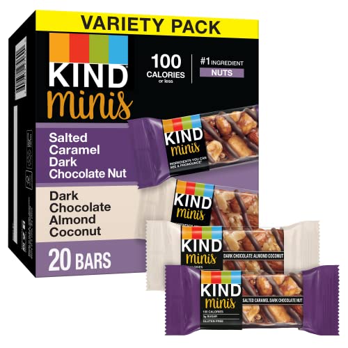 KIND Bar Minis, Salted Caramel Dark Chocolate Nut & Dark Chocola...